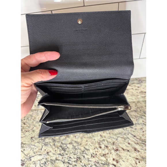 Women's Saint Laurent Black Leather Wallet - Picture 10 of 10
